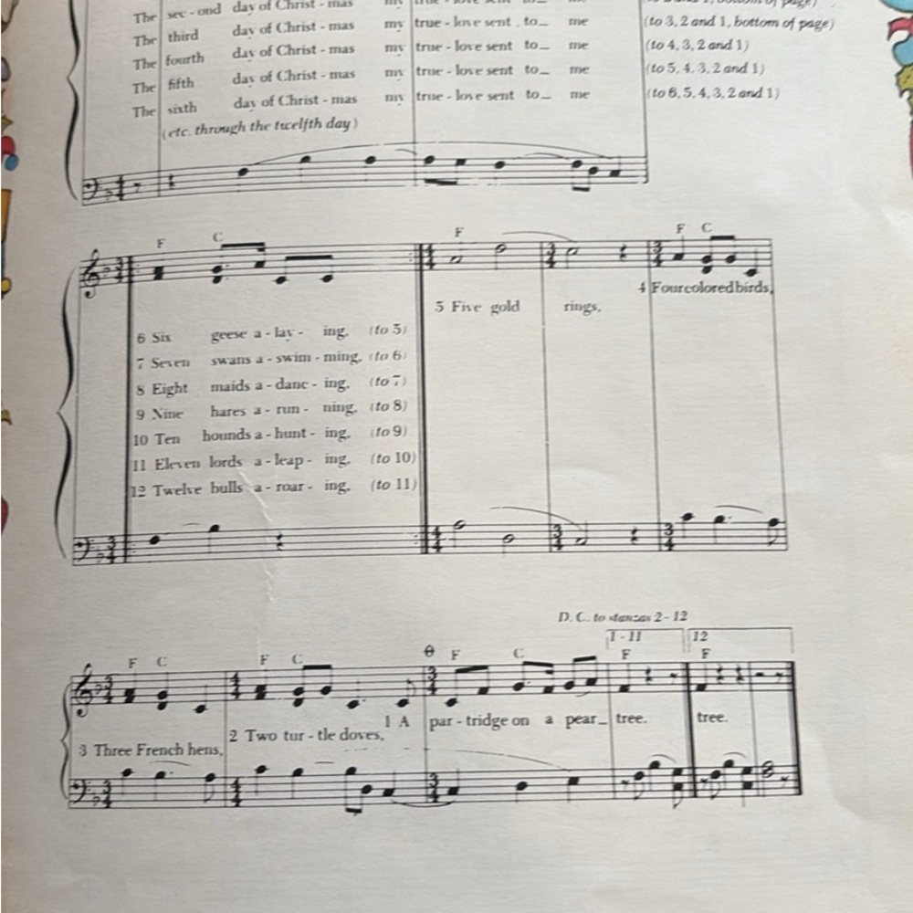 ππΌπΉ1984 Charming Traditional Christmas Carolers Book w/ Sheet Music VTG - Picture 6 of 10